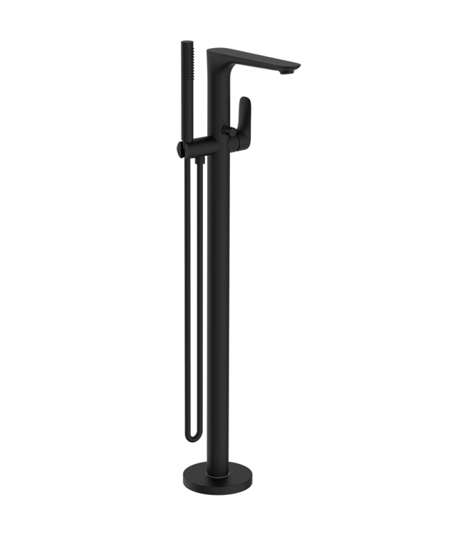 BIANCA FREESTANDING BATH MIXER WITH HAND SHOWER MATTE BLACK (NR321503AMB)