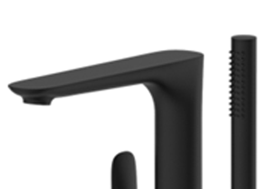 BIANCA FREESTANDING BATH MIXER WITH HAND SHOWER MATTE BLACK (NR321503AMB)
