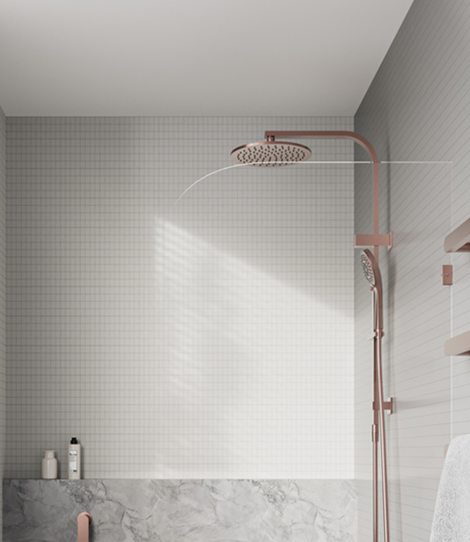 BIANCA TWIN SHOWER BRUSHED BRONZE (NR250805FBZ)