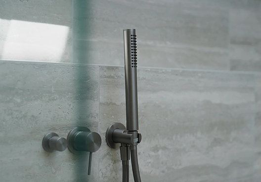 MECCA SHOWER MIXER DIVERTOR SYSTEM SEPARATE BACK PLATE BRUSHED GOLD (NR221912FBG)